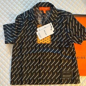 SOLD OUT *** VALE MCLAREN F1 SILVERSTONE CUBAN COLLAR SHIRT IN BLACK MULTI